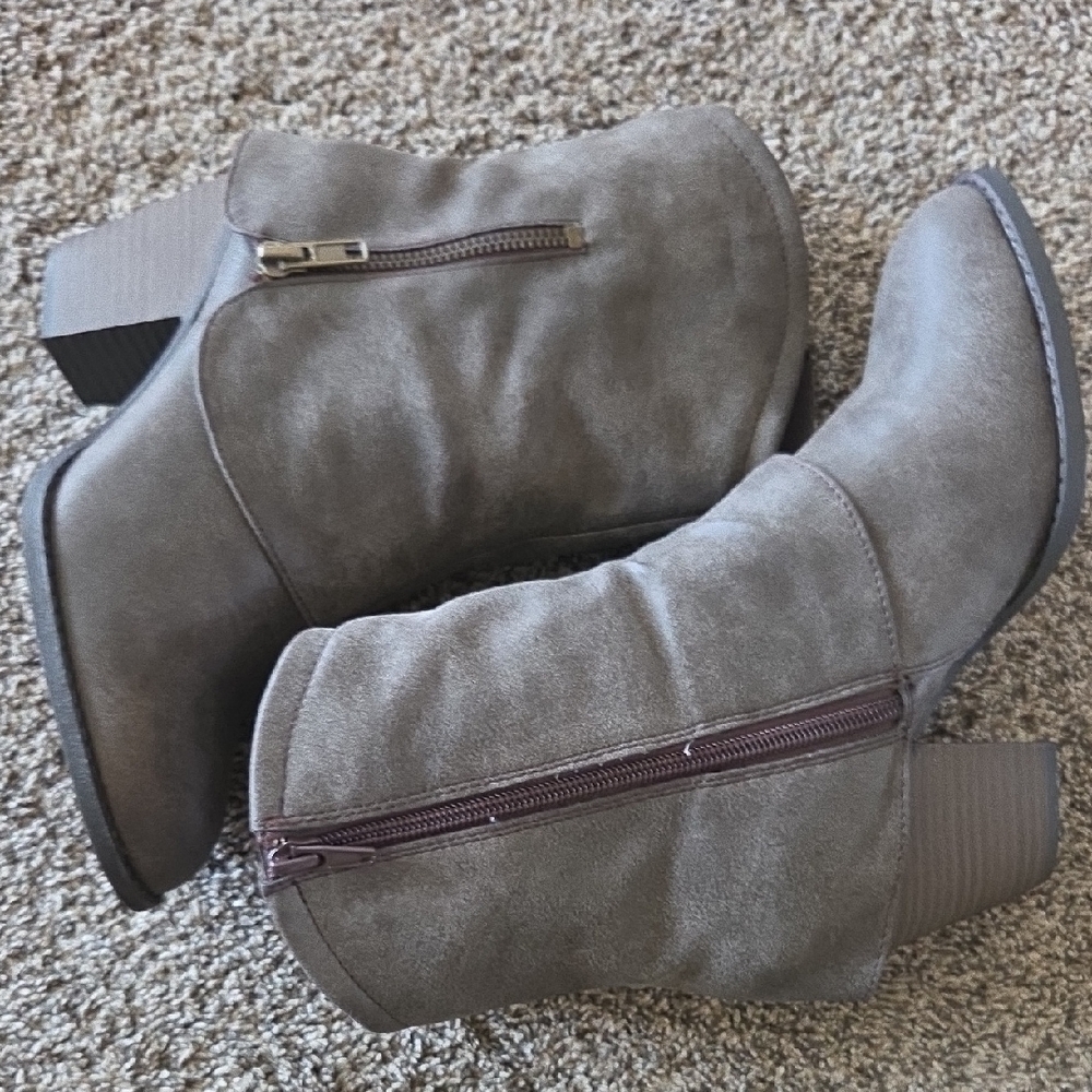 Never Worn Stylish Gray Ankle Boots for Women